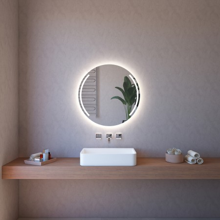Specchio Rotondo con Illuminazione Perimetrale Led 75 cm per Bagno