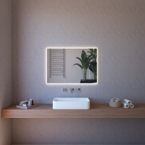 Specchio Retroilluminato da Bagno Rettangolare 100x70 a Led da Parete 2