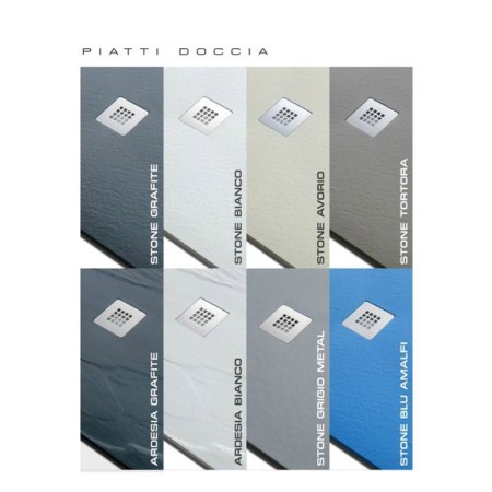 Piatto Doccia Nero Rettangolare 70 80 90 100 120 Ardesia Effetto Pietra Slim