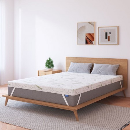 Topper Gel Memory per Materasso a una Piazza e Mezza Letto 120x190