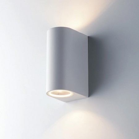 Faretto 2 Punti Luce a Parete da Esterno Applique in Alluminio Antracite
