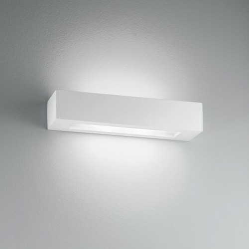 Applique Rettangolare Luce da Parete Intec Lampada a Muro Verniciabile