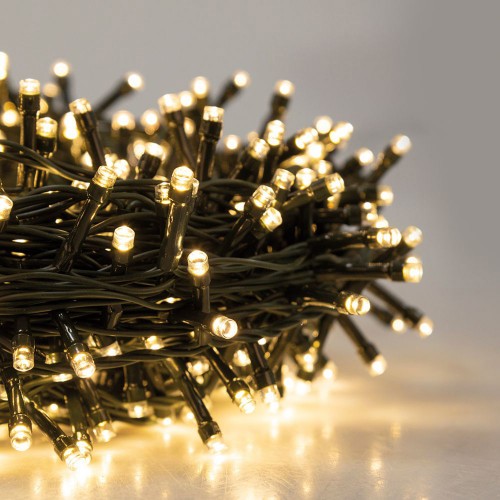 Luci di Natale Decorazione con 500 Lucine Led Bianco Caldo Filo di 22,5 mt