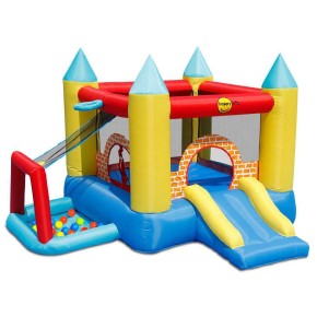 Gioco Gonfiabile Castello Saltarello Scivolo per Bambini Pompa Motore Gigante