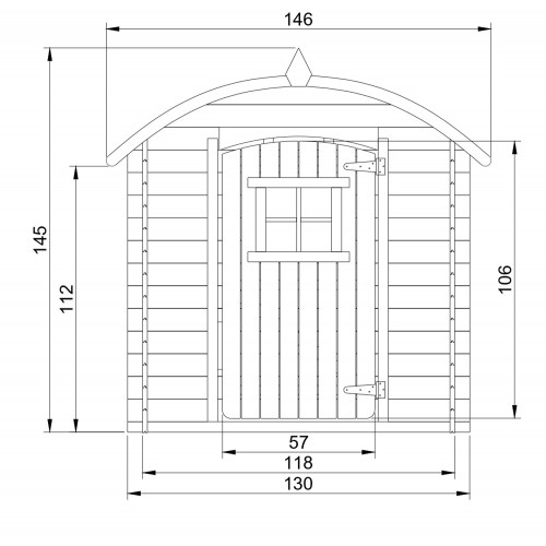 Casetta Timbela per Bambini in Legno con Veranda da Esterno e Giardino