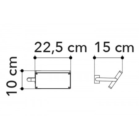 Luce Orientabile da Parete Intec Applique da Interno Regolabile a LED
