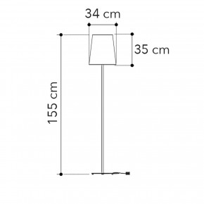 Lampada Moderna in Metallo Bianco Piantana con Paralume in Tessuto 2