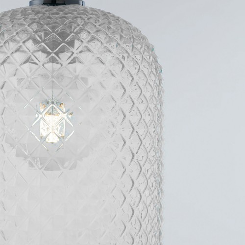Luce in Vetro Cristallo Bianco Lampadario a Sospensione Elegante da Interno