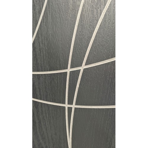 Porta Blindata per Esterno con Pannello Moderno Grigio Pantografato