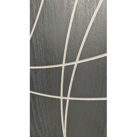Porta Blindata per Esterno con Pannello Moderno Grigio Pantografato