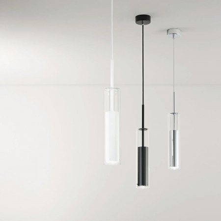 Lampadario Cromo dal Design Moderno Lampada a Sospensione da Interno