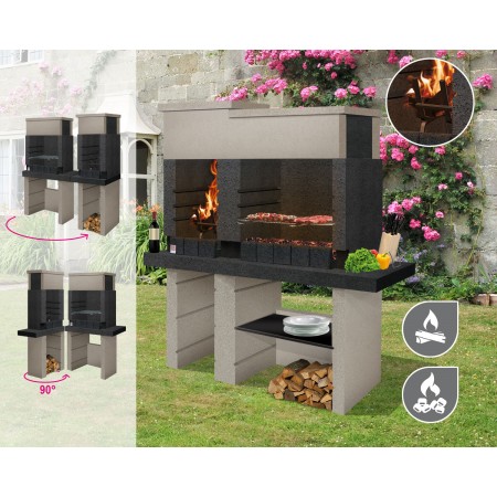 Barbecue a Carbonella Legna BBQ in Muratura Cemento | BricoShop24