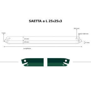 10 Saette a L 120 in Acciaio per Paletti Recinzione Pali 100 125 150 2
