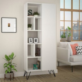 Libreria Bianca Moderna Scaffale Rettangolare con 11 Vani in Legno 2