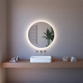 Specchio Tondo Illuminazione Perimetrale a Led 100 cm Design per Bagno 2