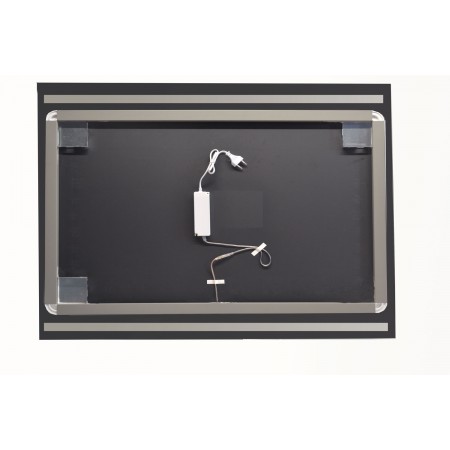 Specchio Rettangolare Moderno 100x70 da Bagno con Fasce Illuminate a Led