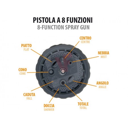 Tubo Acqua Estensibile fino 15 metri con Pistola per Innaffiare Fiori
