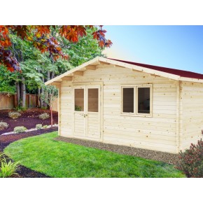 Casetta da Giardino 44 mm in Legno 6x6 infissi con doppio vetro 2