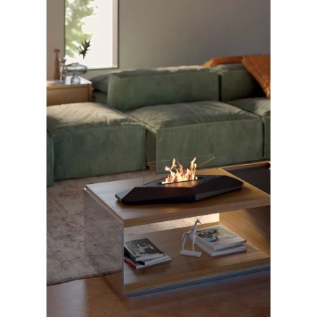 Camino a Bioetanolo da Tavolo Nero 59x30x18cm Potenza 1,5kw