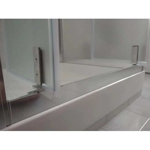 Box Doccia 3 Lati Opaco 6 mm Anta Battente Saloon 60 70 80 90 100 120 130 140 cm | BricoShop24