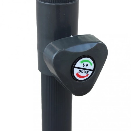 Ombrellone da Giardino Nero/Grigio Rettangolare 2x3 Mt Palo Centrale