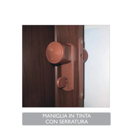 Porta a Soffietto Salvaspazio con Serratura a Chiave Noce Riducibile