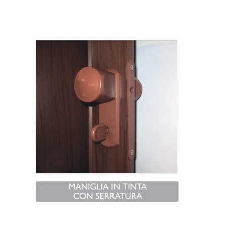 Porta a Soffietto Salvaspazio con Serratura a Chiave Noce Riducibile