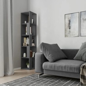 Libreria Angolare 5 ripiani Antracite 31x31x158 cm 2