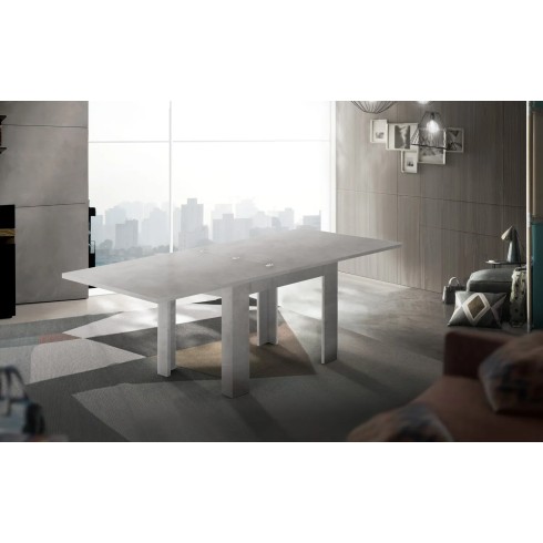 Tavolo Allungabile da 90 cm a 180 cm Apertura a Libro Grigio