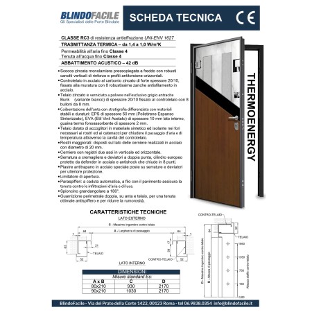 Porta Blindata Bianca per Esterno con Pannello in Vetroresina