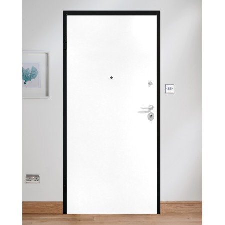 Porta Blindata Bianca per Esterno con Pannello in Vetroresina