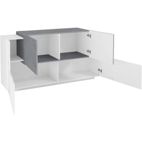 Mobile Porta TV Bianco Acero 160 cm Madia Bassa per Soggiorno 2