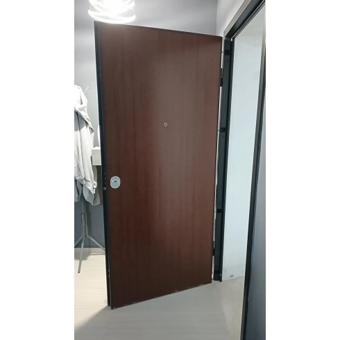 Porta Blindata 100x210 per Interno Portone di Sicurezza Noce