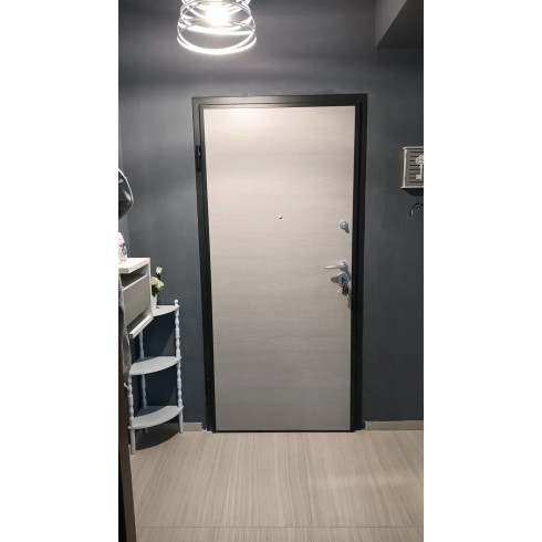 Porta Blindata 100x210 per Interno Portone di Sicurezza Noce