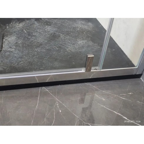 Box Doccia Angolare 1 Anta Fissa Anta Battente 2 Lati Opaco Vetro 6mm Cristallo