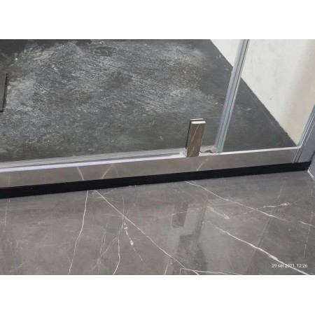 Box Doccia 1 Anta Fissa Battente 2 Lati Parete Vetro 6mm Cristallo Trasparente | BricoShop24