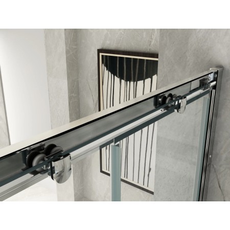 Box Doccia Angolare 6 mm 1 Parete Anta Fissa 1 Porta Scorrevole Cabina Cristallo | BricoShop24