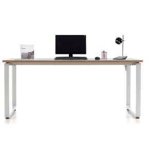 Scrivania Grande Moderna Rovere 180 Portapc Computer Bimbi Tavolo in Legno Ferro 2