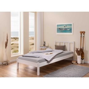 Letto Singolo da Cameretta 90x200 senza Doghe Bianco 2