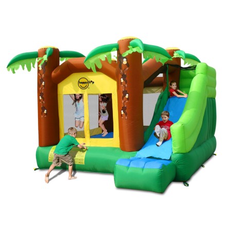 Gioco Castello Gonfiabile Giungla per Bambini Con Parete Arrampicata
