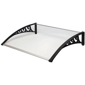 Pensilina 120x80 in Policarbonato Compatto Trasparente Tettoia Ingresso