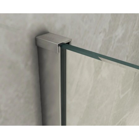 Box Doccia Sopravasca Anta Fissa Pieghevole Vetro 6mm 70x85+40 cm