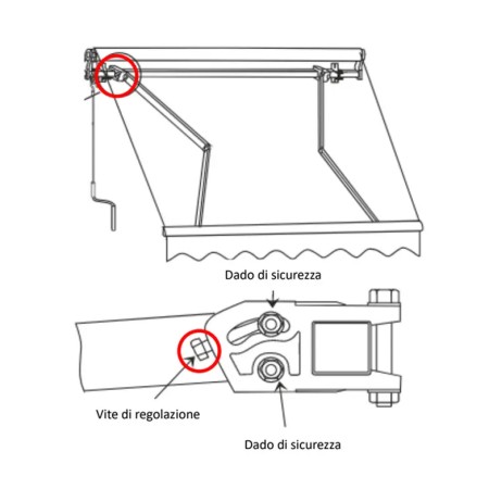Tenda da Sole 250x200 Telo Riga Verde per Esterno a Bracci Retrattili Terrazzo | BricoShop24
