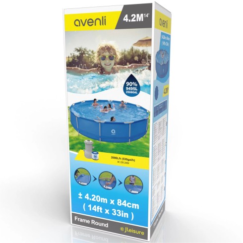 Piscina Tonda Fuori Terra Con Struttura Pompa Filtro 420x84 cm