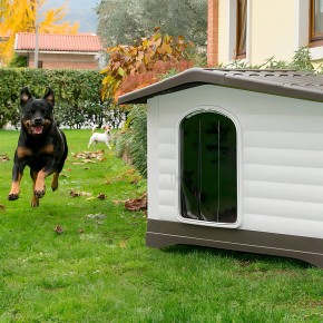 Cuccia per Cani grande 111x84x79 cm con parete ribaltabile 2