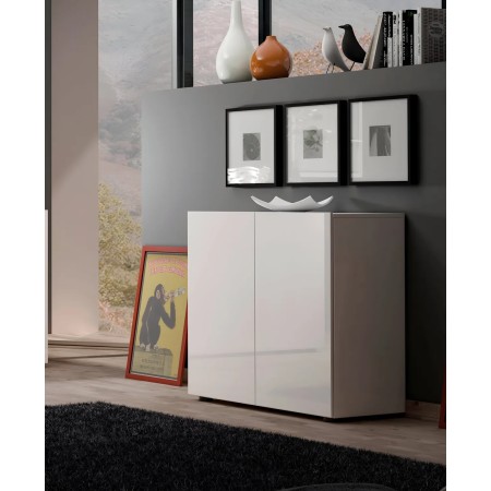 Mobile Madia 90x38x79 cm con 2 Ante e Ripiano