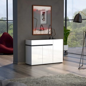 Madia Bianca 120x42x80 cm con 3 Ante e Cassetto Soft-Close 2