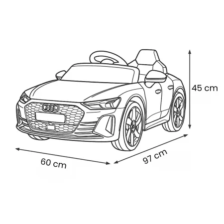 Auto Elettrica Bambini 12V Audi GT Rossa con Ruote e Telecomando