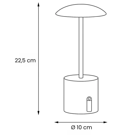 Lampada da Tavolo Ricaricabile Bianca con Regolatore di Luminosità