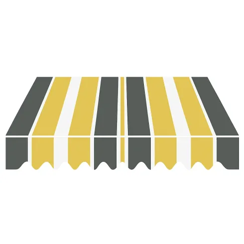 Tenda da Sole Avvolgibile 295x200 cm Bracci Retrattili Giallo Grigio